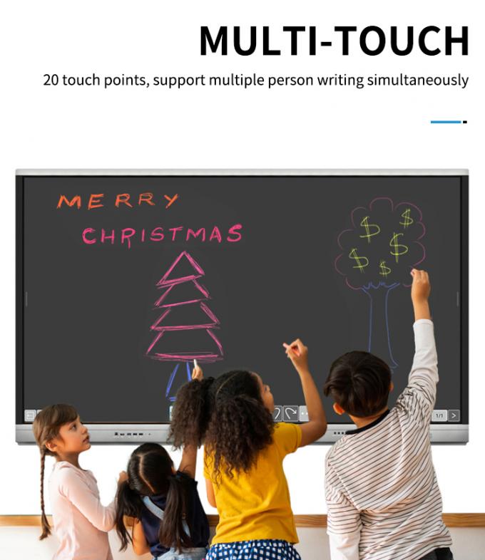 Iboard Produk Baru 98 " 4K Smart Display Interaktif Flat Panel Display Ukuran Besar layar sentuh Monitor untuk Ruang Pertemuan 5