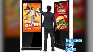 Papan Reklame Digital Layar Sentuh 75 Inci untuk Ritel