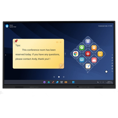 Layar Sentuh Interaktif 86 inci 4K Smart Board untuk Sekolah Perusahaan