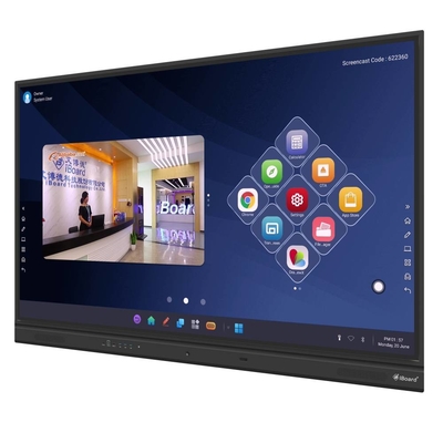 iBoard 75 86 Inch Smart Touch Screen Interactive Board Display Interactive Whiteboard Untuk Ruang Pertemuan Kelas