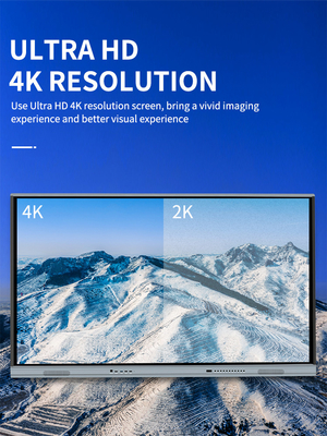 Smart Interactive Flat Panel Digital Board 98 Inch 20 Titik Sentuh Untuk Pelatihan 350cd/M2
