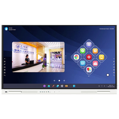 98inch iBoard Smart Board Interactive Flat Panel Aluminium Alloy Untuk Konferensi Bisnis
