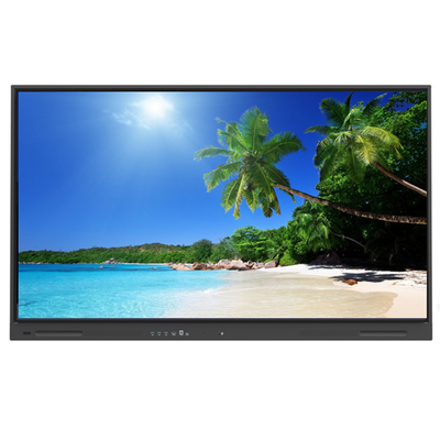 Panel Datar Interaktif 65 inci 75 86 98 Inch 4K layar Multi Touch