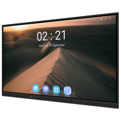 Android 13 IR Interaktif Whiteboard Finger Touch 65 75 86 Inch 4K Smart Panel Tampilan dengan wifi RJ45 berbagi nirkabel dari pad / telepon / laptop untuk pertemuan kantor sekolah
