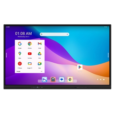 High Accuracy Interactive Flat Panel dengan Android System 11 dan Warna Putih