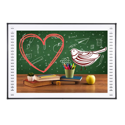 Papan Tulis Interaktif IR 102 Inci dengan Permukaan Keramik/Nano dan 10 Titik Sentuh untuk Kelas
