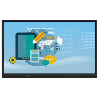 55 65 75 86 Inch Interactive Touch Screen Whiteboard Android 13 EDLA 40 Touch Points Untuk Pertemuan Kantor Kelas