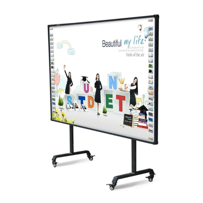 Papan Proyektor Interaktif Disesuaikan Ukuran 82 hingga 120 Inci Finger Touch Smart Board PC Papan Putih Terhubung USB