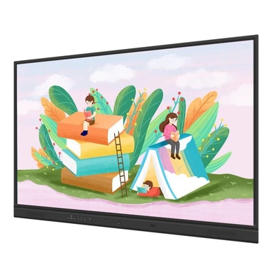 Papan tulis layar sentuh interaktif 65 75 86 98 inci USB HDMI 20 Points Android 13 8+128G PC OPS Display Untuk Sekolah