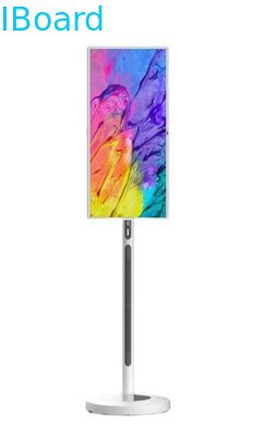 Kios layar sentuh portabel 32 inci dengan layar interaktif 10 titik