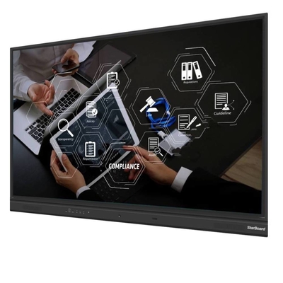 75 86 Inch IR Interaktif Whiteboard Jari Sentuh Digital 4K UHD 3840*2160 Ilmu Pendidikan Papan Pengajaran Untuk Anak-anak