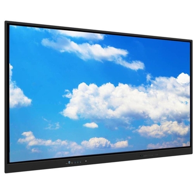 Monitor layar sentuh interaktif 55 65 75 86 98 110 Inch 3840*2160 4K Kamera Mikropon Transcreen Android 13 OPS All In One