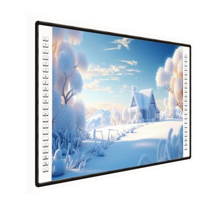 Papan Projektor Interaktif 4K 82 85 102 Inch Side Bar 10 Touch Points USB PC Pen Finger Writing White Board Untuk Sekolah