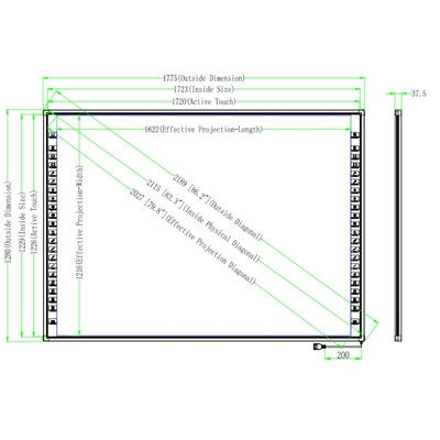 82/86/90/96 inci Smart board USB interactive whiteboard digital whiteboard dengan proyektor untuk pendidikan