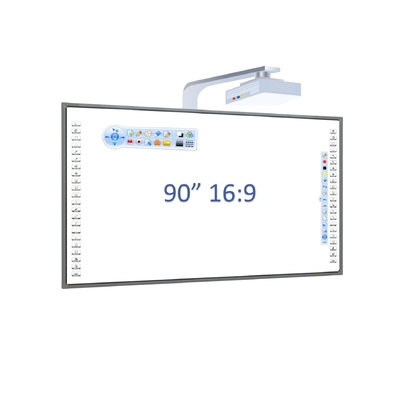 90 Inch Interaktif Whiteboard Infrared Sentuh baja nano Permukaan Aluminium Alloy Frame