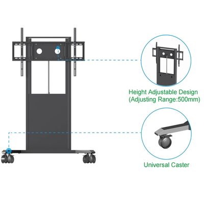 Interaktif Whiteboard Stand TV berdiri Elektronik Lantai berdiri cocok untuk ukuran 65/75/86 inci