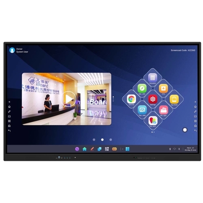 LCD Smart board 110 inci Layar Interaktif terbaru Untuk ruang pertemuan kelas besar Perusahaan