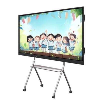 Interaktif Flat Panel 98 Inch Smart Touch Screen Tampilan Untuk Sekolah Dan Perusahaan
