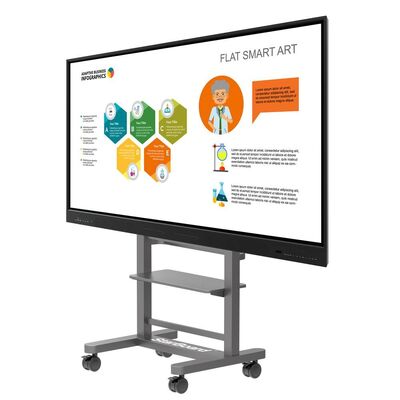 Interaktif Flat Panel 98 Inch Smart Touch Screen untuk Kantor Kelas