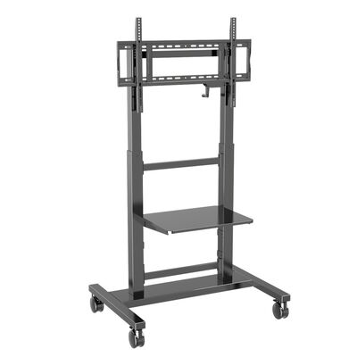 Stand papan tulis interaktif dengan kapasitas beban 100 kg dan roda rem 360 ° untuk TV 55-86 inci