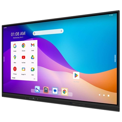 Wireless Share 20 Touch Points Android 14 Interaktif Whiteboard Dengan USB Type-c Hdmi Port Untuk Mengajar