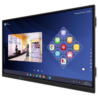 Layar Sentuh Interaktif 86 inci 4K Smart Board untuk Sekolah Perusahaan