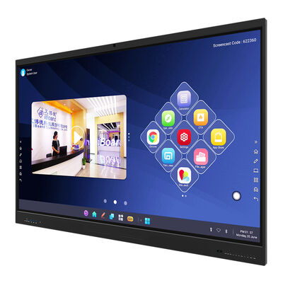 Interaktif Flat Panel 98 Inch Smart Touch Screen untuk Kantor Kelas