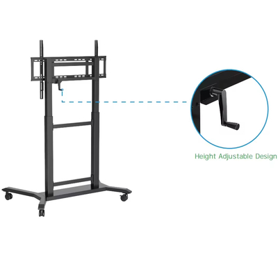 65 75 Inch Mobile Stand Untuk Interaktif Flat Panel Wall Mounted TV Mobile Bracket Untuk Smart Board Dengan Harga yang Kompetitif