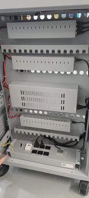 CE AC Pengisian DC Pengisian Dan USB Tipe-A Tipe-C Vault Storage Ipad Pengisian Keranjang Mobil Pengisian Kabinet Dengan Roda