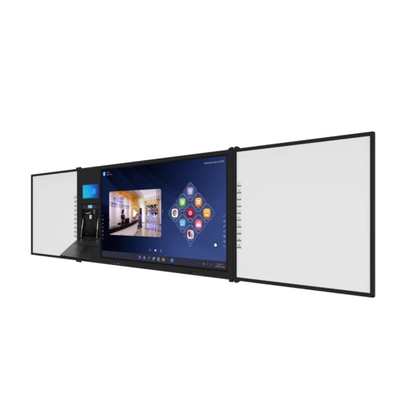 86 Inch ABA Intelligent Blackboard IR 20 Touch Points Dengan Android Windows OS Kamera Mic Inbuilt Untuk Ruang Rapat Kelas