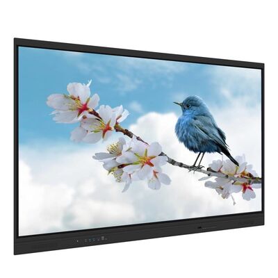Papan Tulis Pintar Datar Interaktif Resolusi 4K 65/75/86 Inci dengan Multi-Sentuh dan Sistem Operasi Android/Windows/Linux/Mac