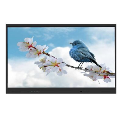 65 75 86 98 Inch Interaktif Flat Panel Interaktif Whiteboard Dukungan Dual Sistem