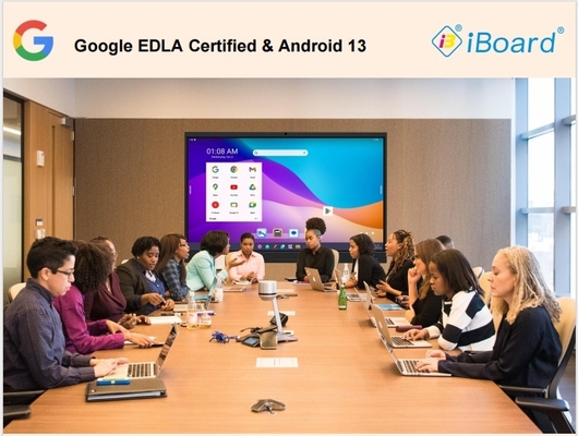 IR 20 Touch Point Google EDLA Sertifikasi Android 13 Touch Screen Monitor Interaktif layar datar