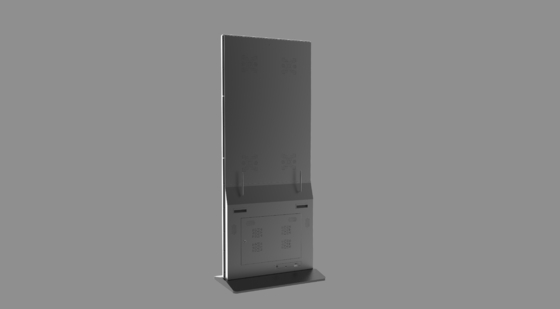 Disposisi layar sentuh desain berdiri lantai 43 inci untuk supermarket LCD iklan tampilan berdiri digital signage kiosk