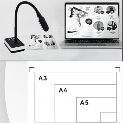 USB Connected Visualizer Scanner Kamera Dokumen ukuran A3 A4 A5