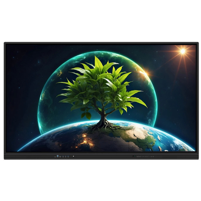 LCD Smart Board 86 inci Android 14 dengan 8+128G 40 titik sentuh wifi bt hdmi software dikalibrasi untuk kantor sekolah