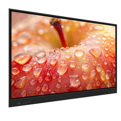 Monitor layar sentuh interaktif 98 Inch Smart TV Dengan Android Windows OS Webcam Mic Internet Untuk pengajaran ruang pertemuan