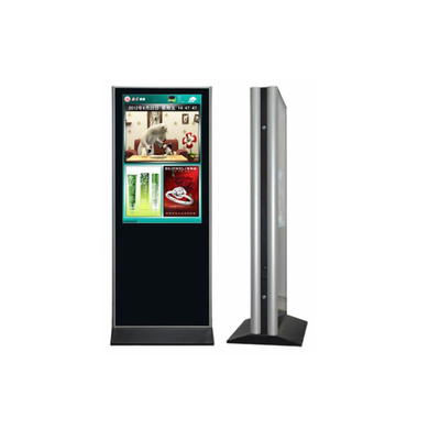 Disposisi layar sentuh desain berdiri lantai 43 inci untuk supermarket LCD iklan tampilan berdiri digital signage kiosk