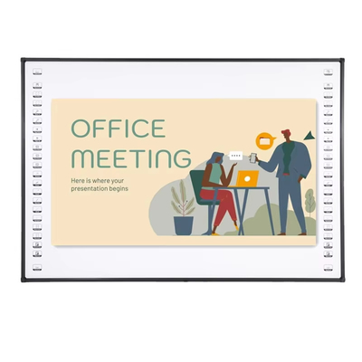 96 inci Infrared Interactive WhiteboardS Proyeksi Multi-touch Smart Whiteboard Ukuran Disesuaikan untuk Pertemuan & Pengajaran