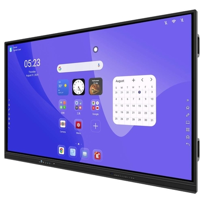 Android terbaru 14 LCD Smart Board 75" Panel Flat Interaktif Untuk Pendidikan Tempat Kerja