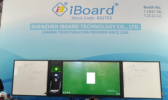75 inci Terkunci Tercatat Terhubung Papan Hitam Tercatat Portable Smart Whiteboard Interaktif Flat Panel Display All In One