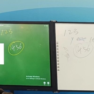 75 inci Terkunci Tercatat Terhubung Papan Hitam Tercatat Portable Smart Whiteboard Interaktif Flat Panel Display All In One