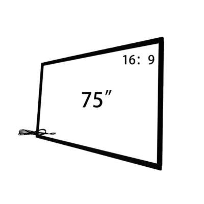 55 65 75 Inch Infrared Touch Frame Dengan Usb Tempered Glass Untuk Smart TV Monitor Kiosk