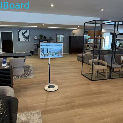 Kios layar sentuh portabel 32 inci dengan layar interaktif 10 titik