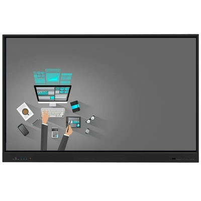Android terbaru 14 LCD Smart Board 75" Panel Flat Interaktif Untuk Pendidikan Tempat Kerja
