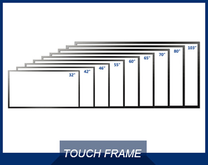3840*2160 Resolusi Multi Touch Whiteboard Dengan Keramik Permukaan Black Frame