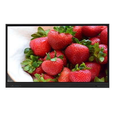 Dinding dipasang 65 75 86 Inch Multo Touch Android Operasi LCD Smart Board Dengan Anti Glare Tempered Kaca Anti Biru USB Tipe-C HDMI OUT