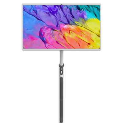 iBoard 32 inci Portable Smart Android Screen Indoor Movable Touch Screen Smart TV Rotating Portable TV Untuk streaming langsung