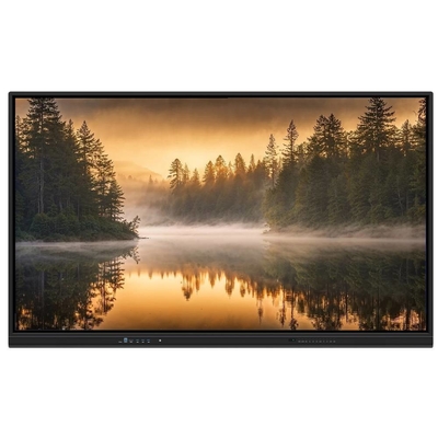 4K 65 75 86 98 110 inci Anti glare tempered Panel Interaktif Smart Whiteboard IR Monitor Super Slim Frame monitor komputer untuk acara pelatihan pertemuan sekolah