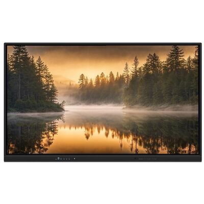 4K 65 75 86 98 110 inci Anti glare tempered Panel Interaktif Smart Whiteboard IR Monitor Super Slim Frame monitor komputer untuk acara pelatihan pertemuan sekolah